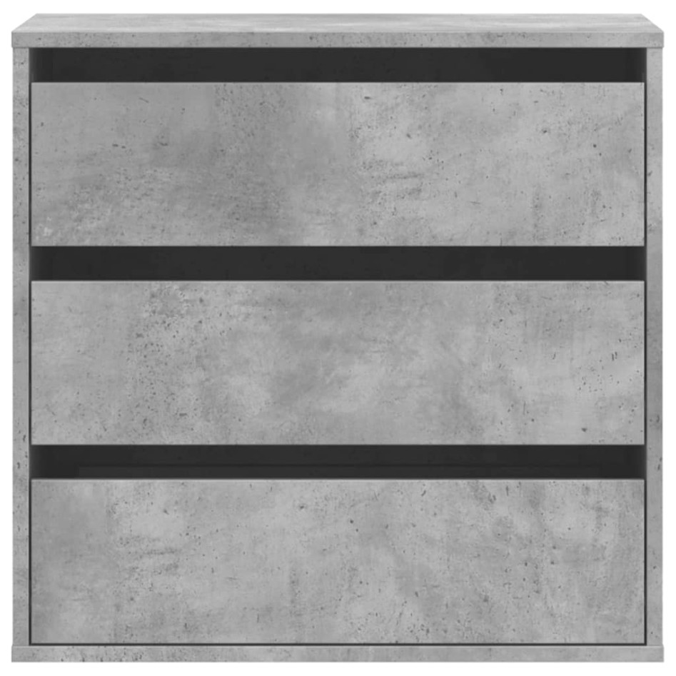 Cajonera de esquina madera ingeniería gris hormigón 60x41x58