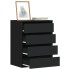Cajonera de esquina madera de ingeniería negra 60x41x76