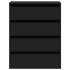 Cajonera de esquina madera de ingeniería negra 60x41x76