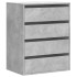 Cajonera de esquina madera ingeniería gris hormigón 60x41x76