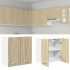 Armario colgante cocina contrachapada roble 60x31x60
