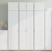 Aparador alto madera de ingeniería blanco 70x42,5x185 cm
