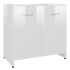 Armario de baño madera contrachapada blanco brillo 60x33x61