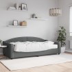 Sofá cama con colchón tela gris oscuro 100x200 cm