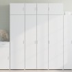 Aparador alto madera de ingeniería blanco 80x42,5x185 cm