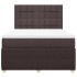 Cama box spring con colchón tela marrón oscuro 140x190