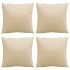 Cojines de sofá 4 unidades tela beige 60x60