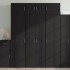Armario de madera de ingeniería negro 70x42,5x225