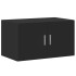 Armario de madera de ingeniería negro 70x42,5x225