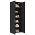 Armario de madera de ingeniería negro 80x42,5x225