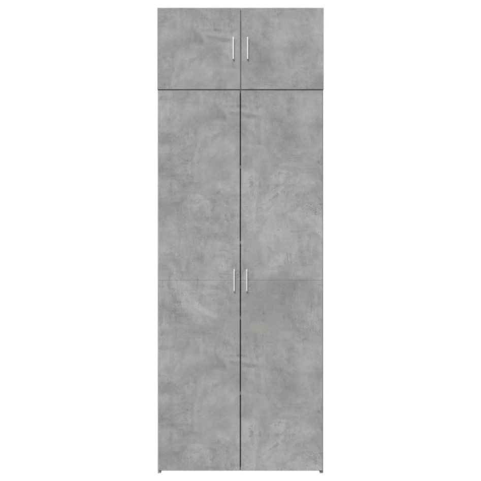 Armario de madera de ingeniería gris hormigón 80x42,5x225