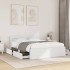 Estructura de cama con cabecero sin colchón blanco 140x200