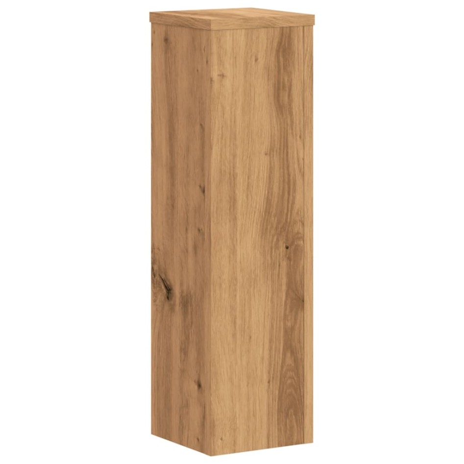 Soportes de plantas 2 uds madera roble artisian 17x17x60
