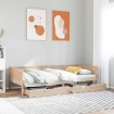 Sofá cama con cajones madera maciza de pino 80x200 cm