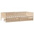 Sofá cama con cajones madera maciza de pino 80x200