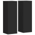 Soportes de plantas 2 uds madera ingeniería negro 33x33x100