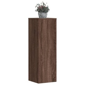 Soportes para plantas 2 uds madera marrón roble 33x33x100