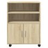 Armario con ruedas madera ingeniería roble Sonoma 60x48x81