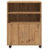 Armario con ruedas madera ingeniería roble artisian 60x48x81