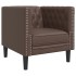 Sillón Chesterfield de cuero artificial