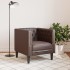 Sillón Chesterfield de cuero artificial