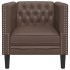 Sillón Chesterfield de cuero artificial