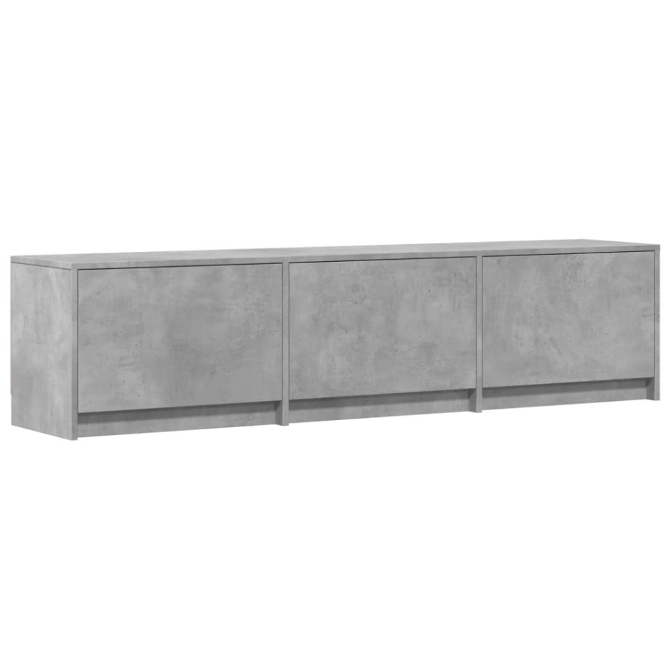 Mueble de TV LED madera ingeniería gris hormigón 165x34x40