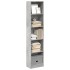 Estantería de madera de ingeniería gris hormigón 40x24x176
