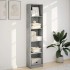 Estantería de madera de ingeniería gris hormigón 40x24x176