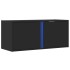 Mueble de TV de pared con luces LED negro 80x31x35