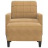 Sillón con taburete terciopelo marrón 60