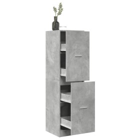 Armario botiquín madera ingeniería gris hormigón 40x41x144,5