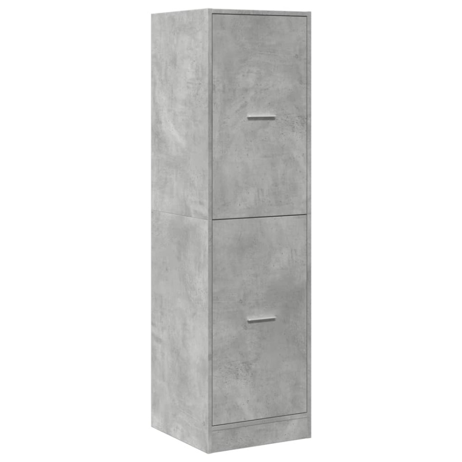 Armario botiquín madera ingeniería gris hormigón 40x41x144,5