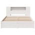 Cama con estantería sin colchón madera maciza blanca 120x190