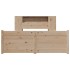Cama con estantería sin colchón madera maciza de pino
