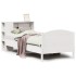 Cama con estantería sin colchón madera maciza blanco 90x200