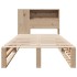 Cama con estantería sin colchón madera maciza 90x190