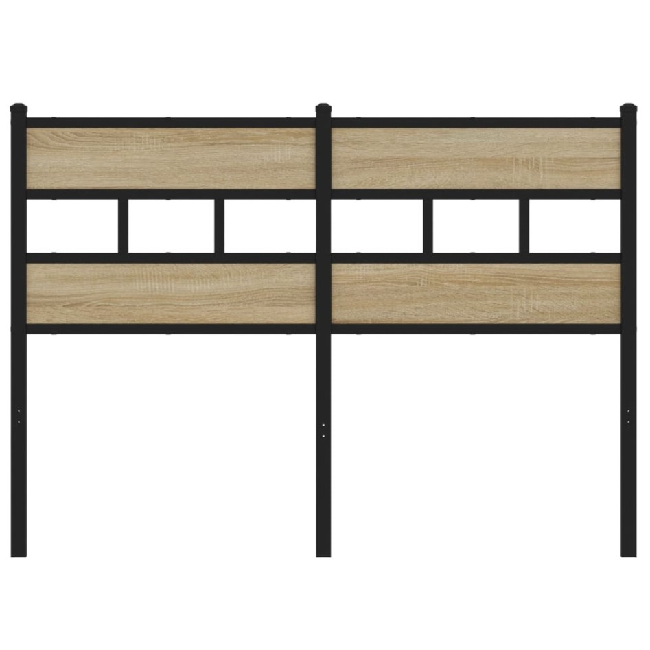 Cabecero de acero y madera de ingeniería roble 120