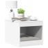 Mueble arenero para gatos madera ingeniería blanco 47x59x42