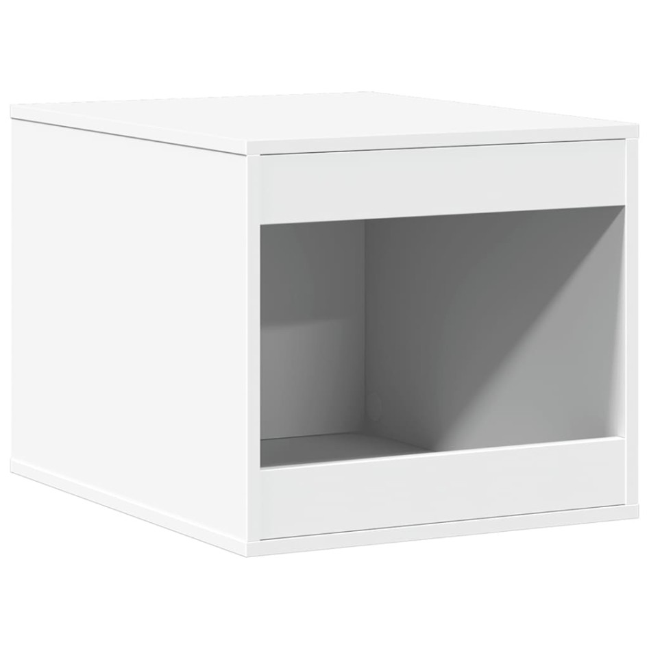 Mueble arenero para gatos madera ingeniería blanco 47x59x42