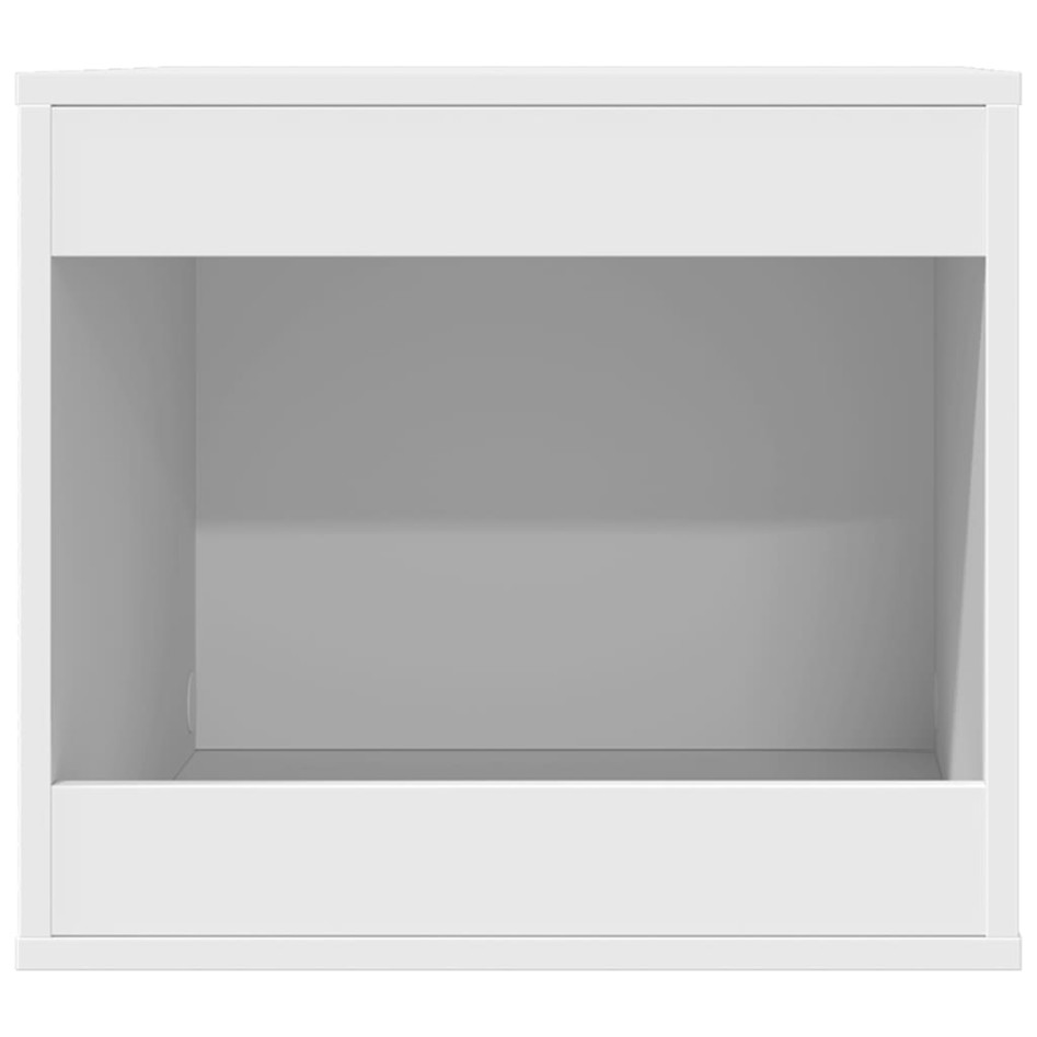 Mueble arenero para gatos madera ingeniería blanco 47x59x42