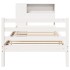 Cama con estantería sin colchón madera maciza de pino 90x190