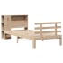 Cama con estantería sin colchón madera maciza de pino 90x200