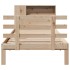 Cama con estantería sin colchón madera maciza de pino 90x200