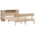 Cama con estantería sin colchón madera maciza de pino
