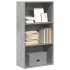 Estantería de madera de ingeniería gris hormigón 60x30x114