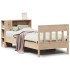 Cama con estantería sin colchón madera maciza de pino