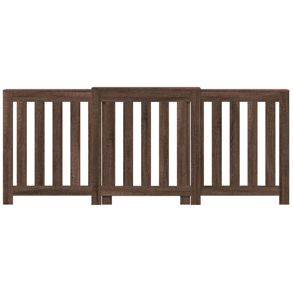 Cubierta de radiador madera marrón roble 205x21,5x83,5