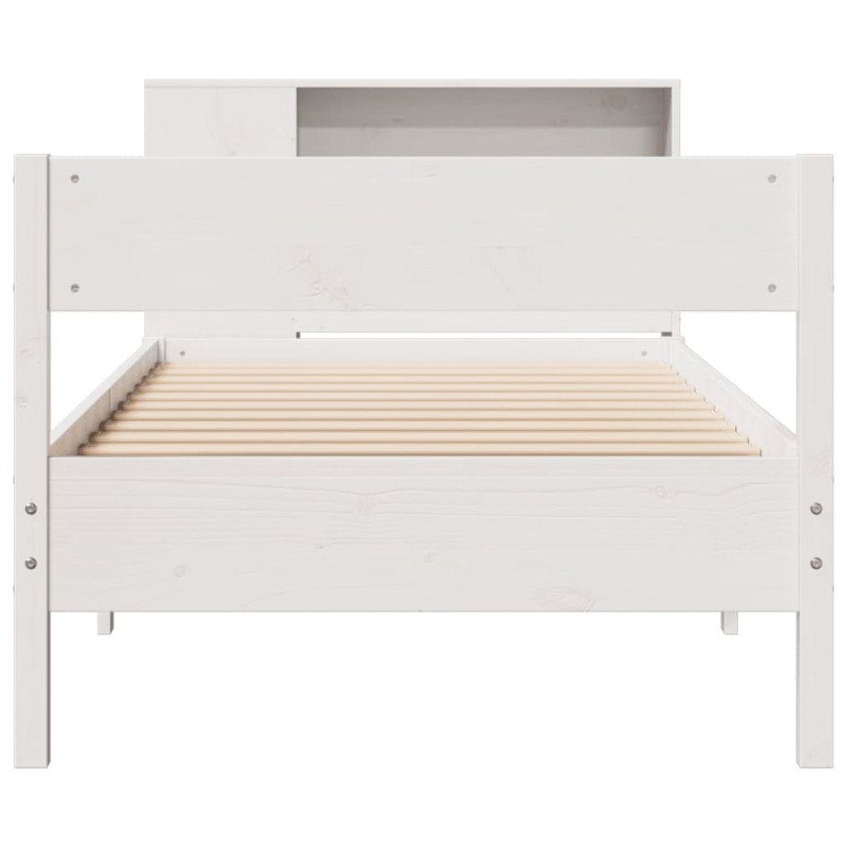 Cama con estantería sin colchón madera maciza de pino 90x190