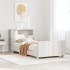 Estructura de cama sin colchón madera maciza blanca 90x190